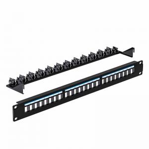 QYY- Cat6 24 Ports Ftp Patch Panel Cat6A Ftp 24 Port Lan Patch Panel