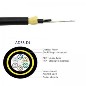 QYY- ADSS Fiber Optical Cable Cores Dual Jacket G.652D SPAN QYY- ADSS Fiber Optical Cable Cores Dual Jacket G.652D SPAN