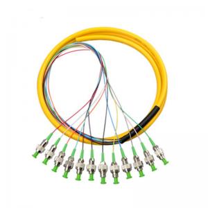 QYY- 9/125 Singlemode Glass FC/APC 12 Fiber Multi Color Pigtails