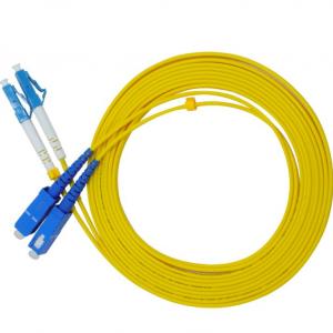 QYY-  LC UPC-SC/UPC Duplex OS2 2.0mm PVC LSZH Fiber Patch Cord,Fibre Jumper, Fibre Patch Leads 1m