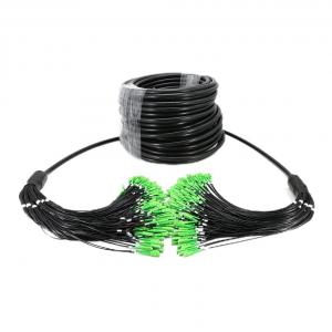 QYY- SC APC 144 Core Waterproof Fiber Optical Patch Cord Black LSZH Sheath
